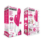 Rabbit Essentials Rechargeable Thrusting Rabbit Vibrator in Hot Pink with Enlarged G-Spot Tip and USB Charging VIBRATORS-RABBIT-MULTI